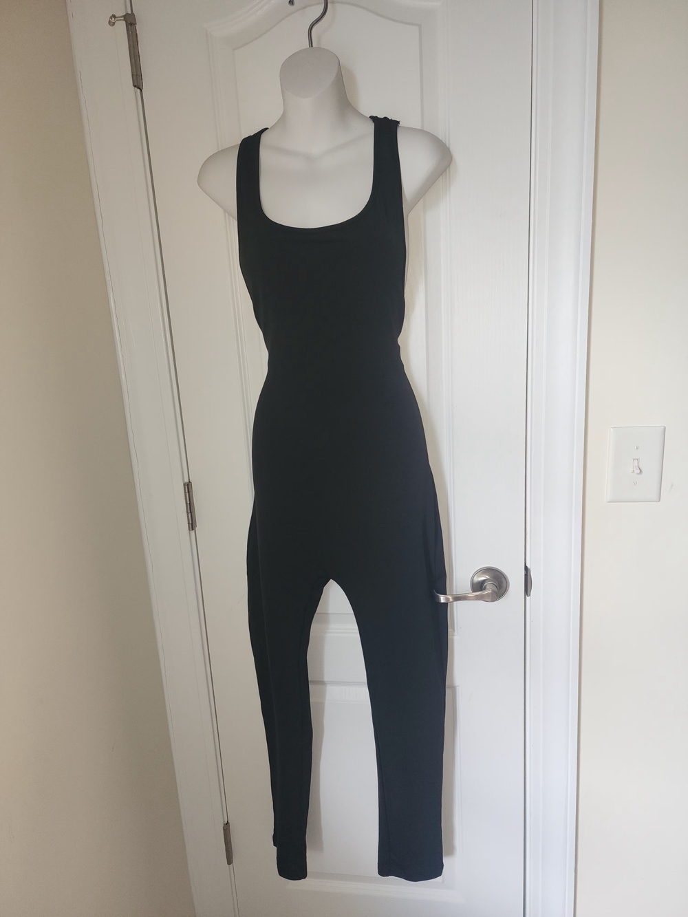 Black Scoop Neck Jumpsuit for Women